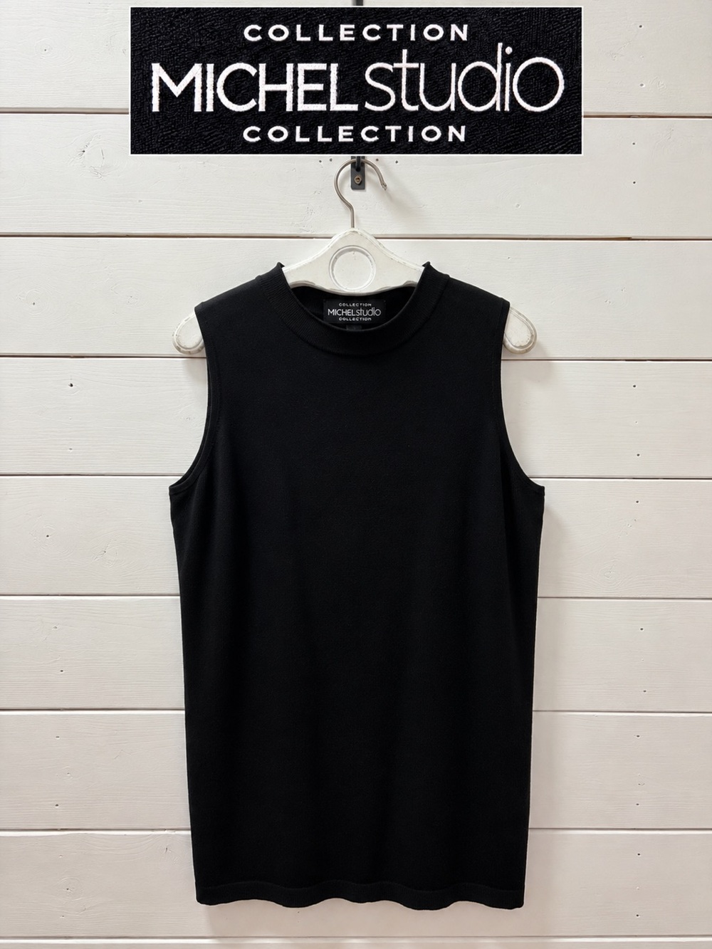 MICHELstudio Collection Black Sleeveless Tunic XL
